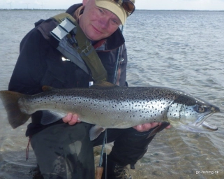 Claus with a decent sea trout Claus with a decent sea trout
