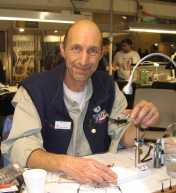 The author tying The author tying